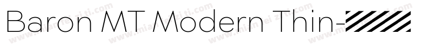 Baron MT Modern Thin字体转换